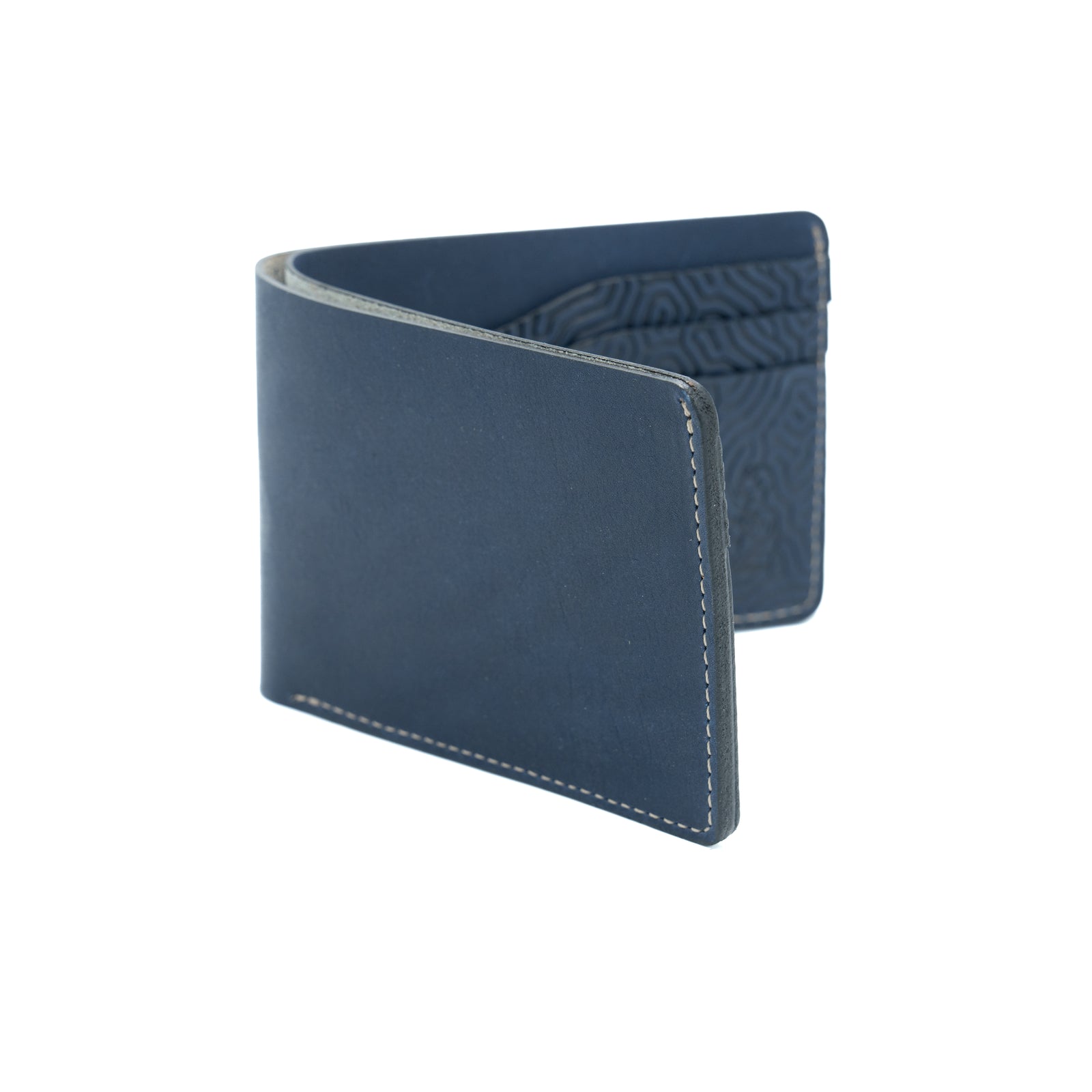 小物 INDIGO LEATHER STADS WALLET (MIDDLE) INDIGO LEATHER STADS WALLET (MIDDLE)（財布）｜TMT
