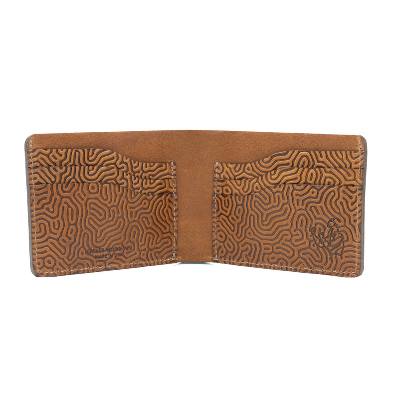 No. 7 Wallet - Coral Saddle Tan