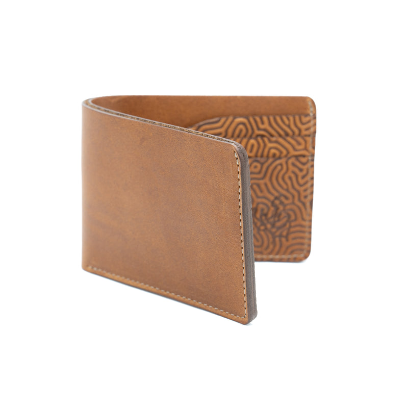 No. 7 Wallet - Coral Saddle Tan