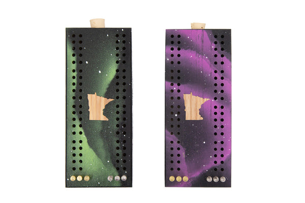 Minnesota Aurora Pocket Cribbage Board