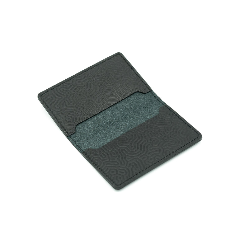 Leather Works MN Business Card Holder in Black Coral