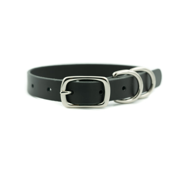 Leather Works MN Dog Collar in Black