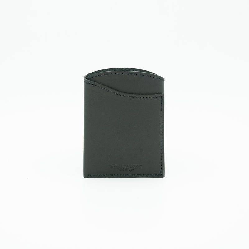 Leather Works MN Front Pocket Flap Wallet in Black
