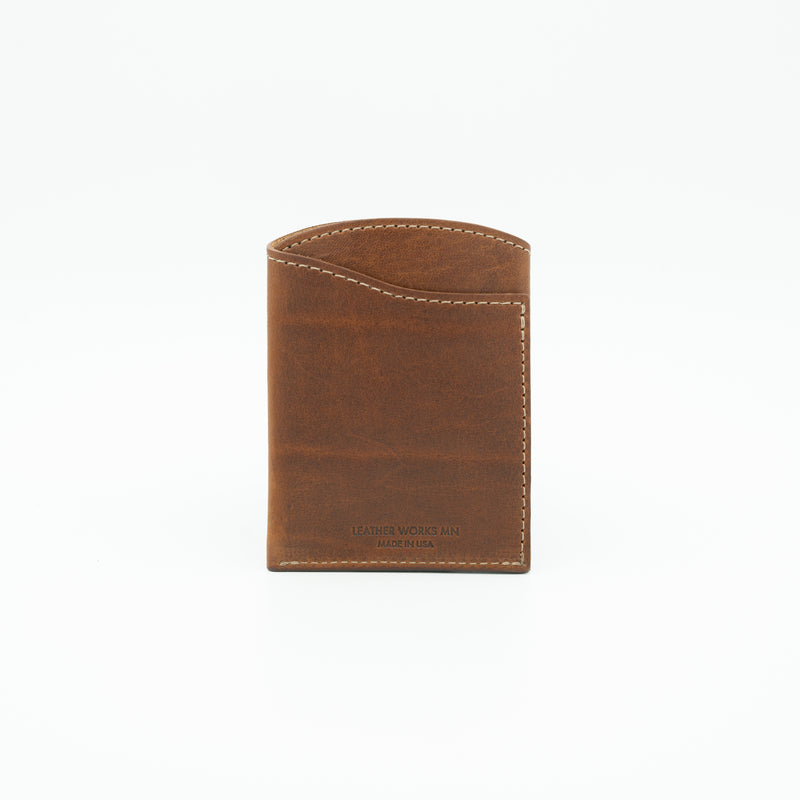 Leather Works MN Front Pocket Flap Wallet in Mahogany