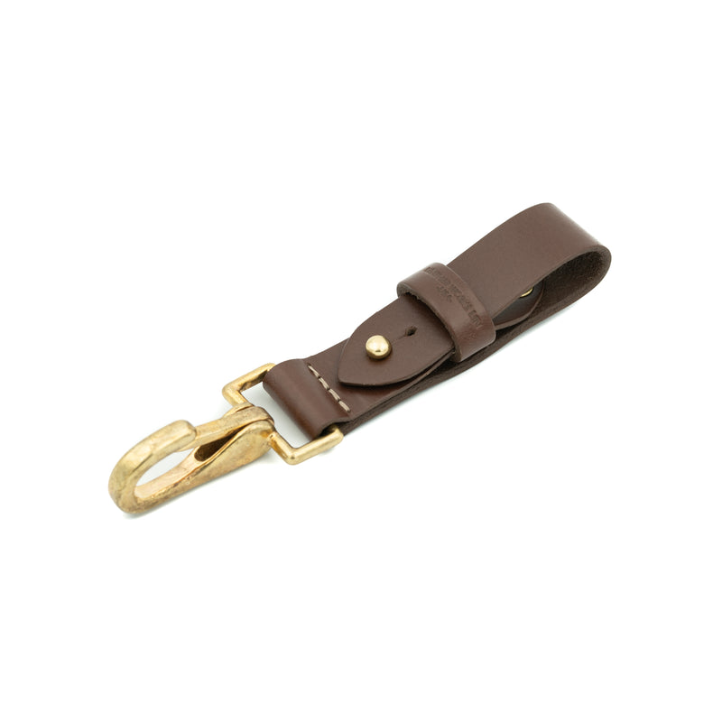 Leather Works MN Iron Range Key Fob in Chocolate Brown