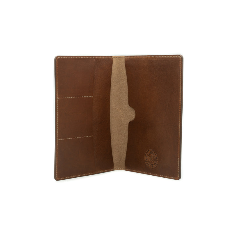 Leather Works MN Large Navigator Note Wallet in Mahogany