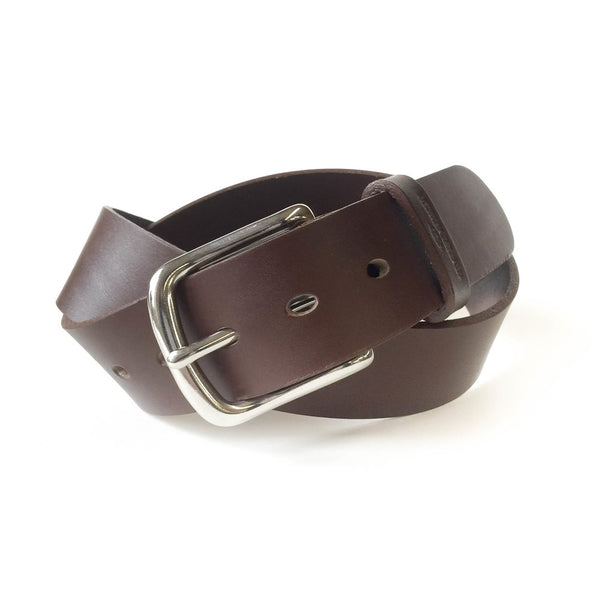 Leather Works MN Classic Belt in Chocolate Brown