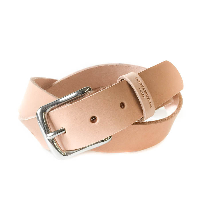 Leather Works MN Classic Belt in Natural