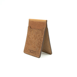 Leather Works MN Money Clip Wallet in Coral Saddle Tan