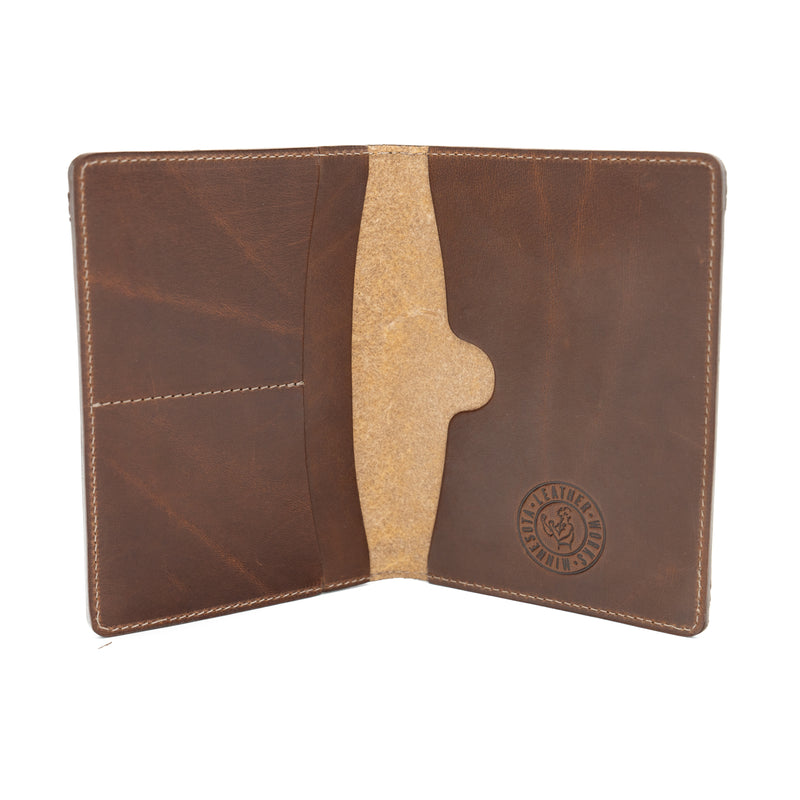 Leather Works MN Navigator Note Wallet in Mahogany