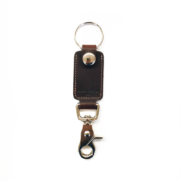 Leather Works MN Rein Clip Key Fob in Mahogany
