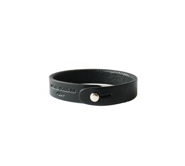 Leather Works MN Single Wrap Cuff in Black