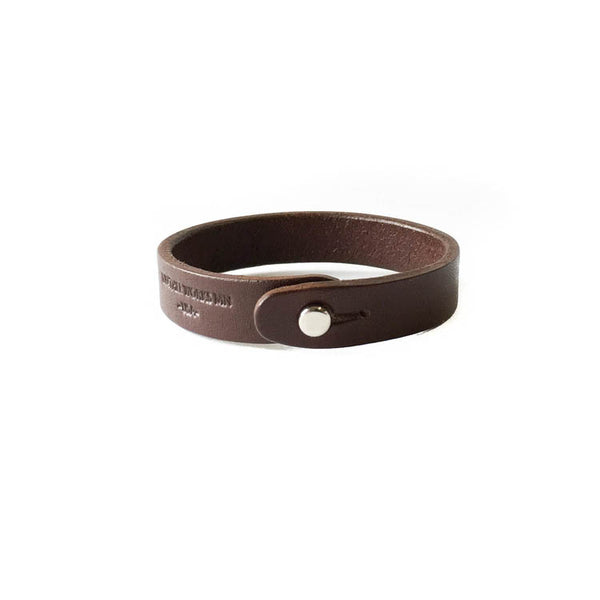 Leather Works MN Single Wrap Cuff in Chocolate Brown