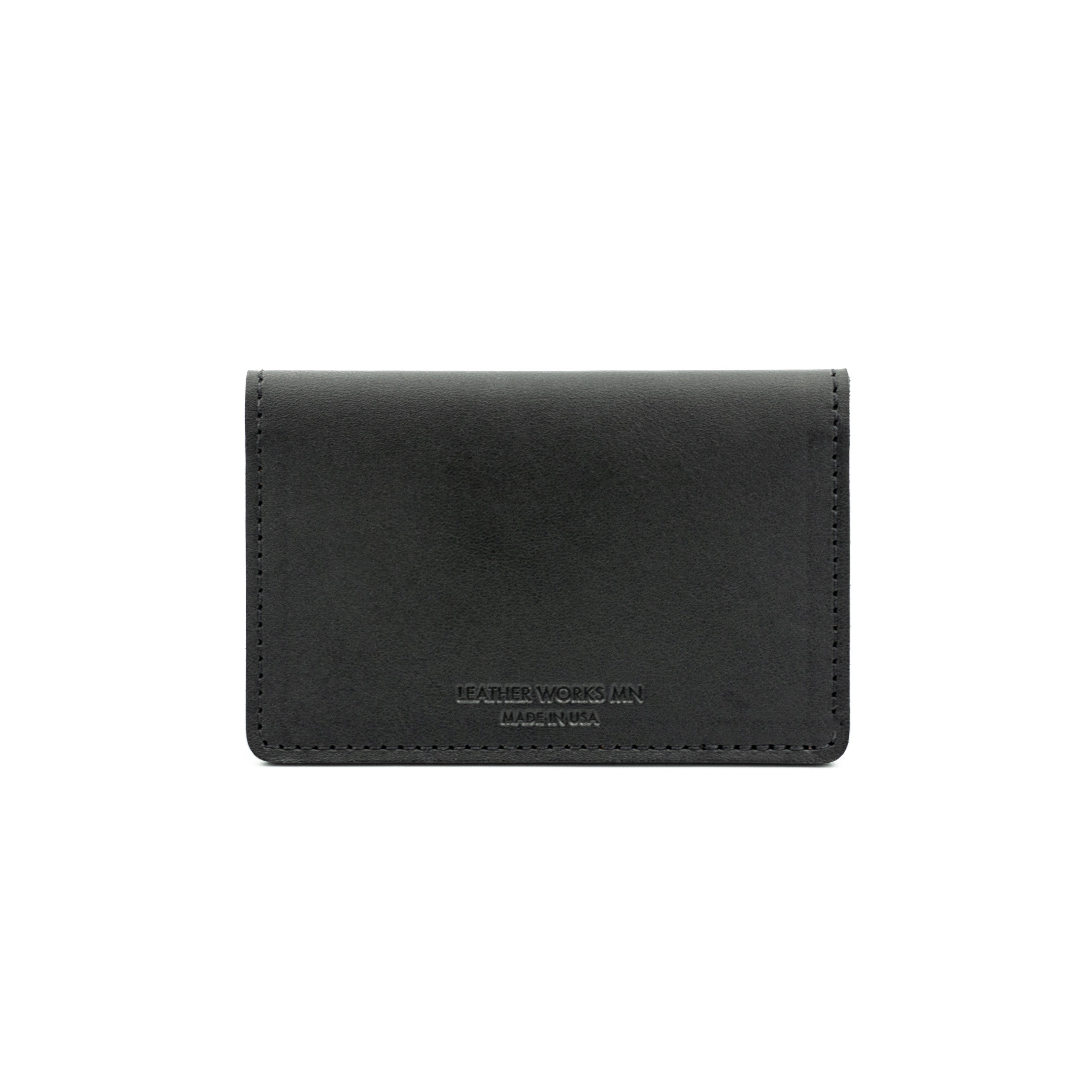 Business Card Holder - Black – Leather Works Minnesota
