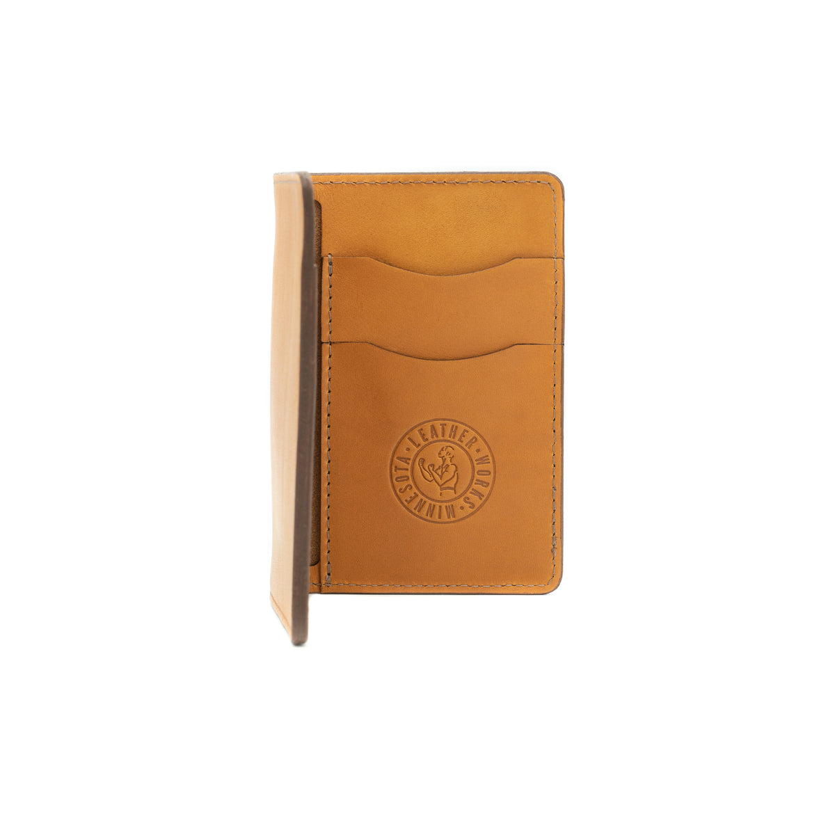 No. 9 Wallet - Black & Saddle Tan - Coral Pattern – Leather Works