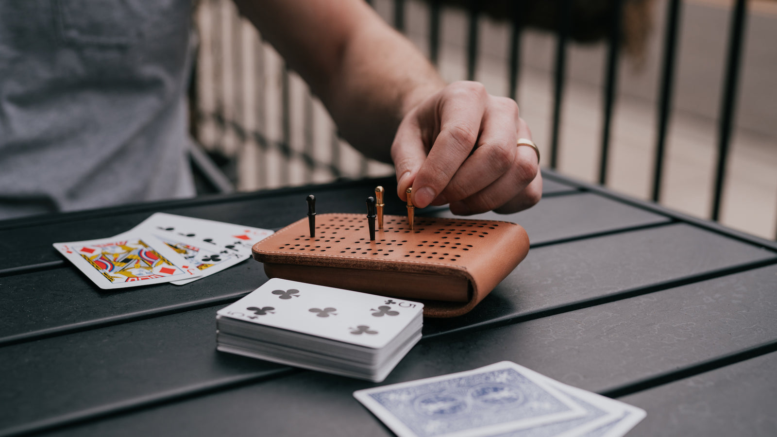 The Travel Cribbage Set – Leather Works Minnesota